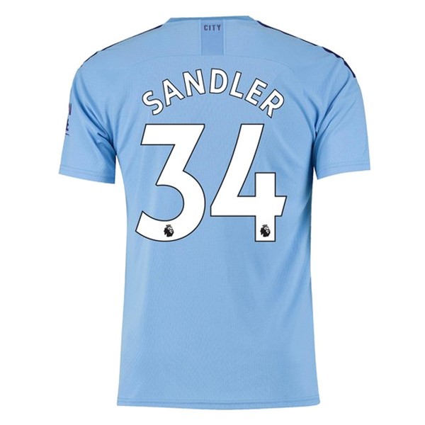 Camiseta Manchester City NO.34 Sandler 1ª Kit 2019 2020 Azul